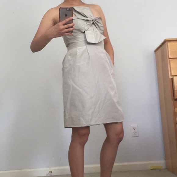 Jcrew silk silver dress - Picture 4 of 7